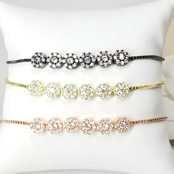 Jewelry - NEW Pave CZ Diamond Bracelet Slider